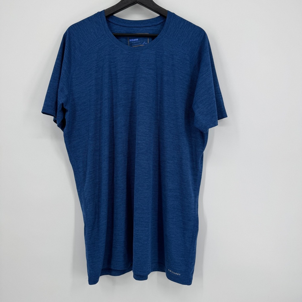 Twillory Mens Athlounger Athletic Leisure T Shirt Blue 2XL Performance Stretch